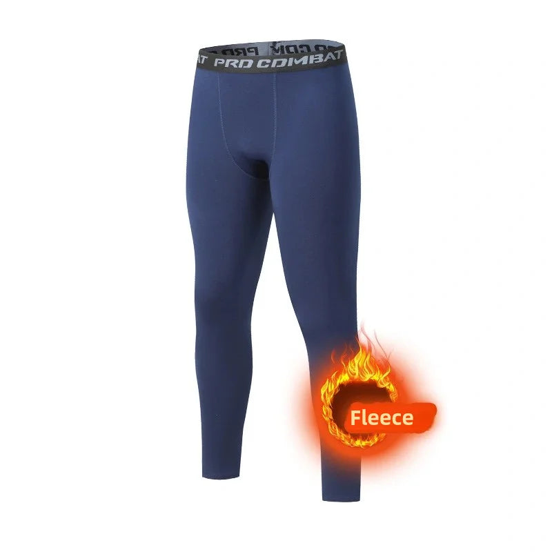 Men's Fleece Thermal Leggings - Warm Base Layer Long Underwear Pants - photo 7