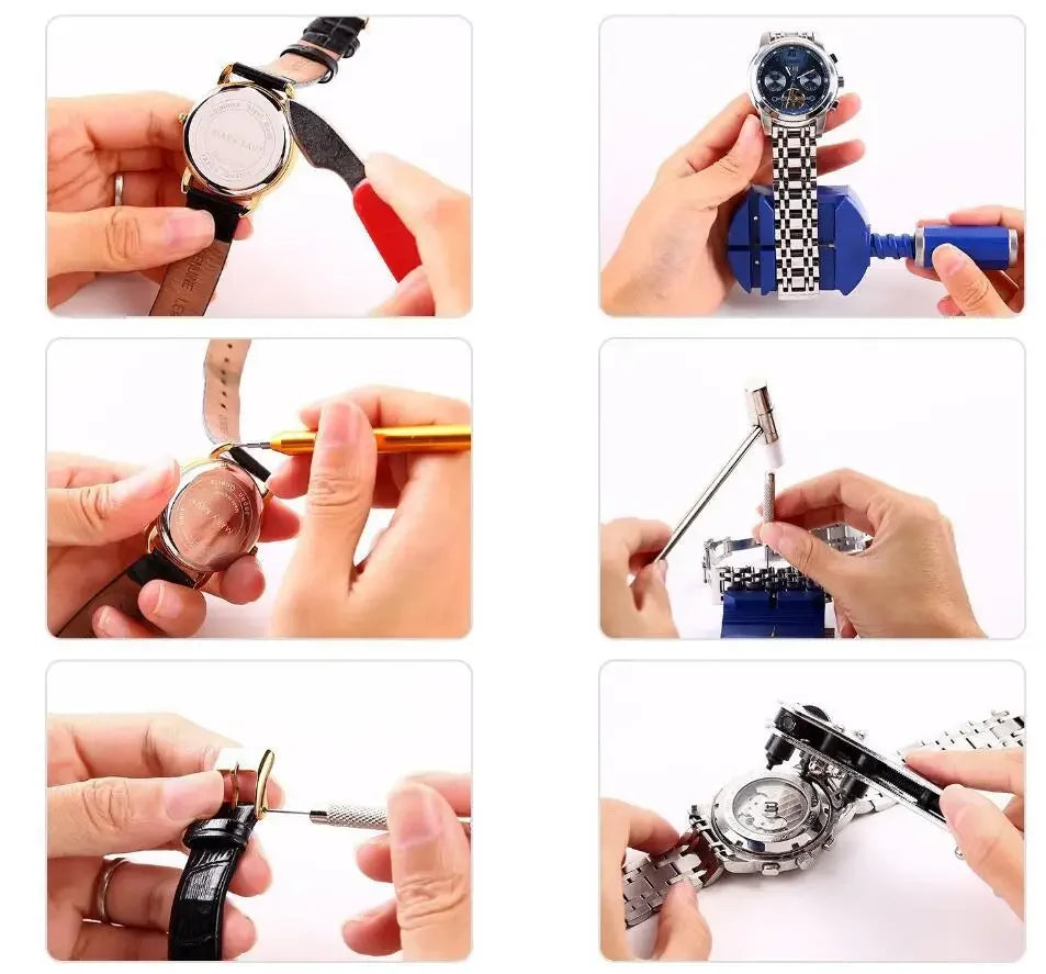 147Piece/Set Watch Opener Repair Tool Kit Clock Maintenance Hardware Tools Watch Maintenance Open Back Remove Strap Repair Kit