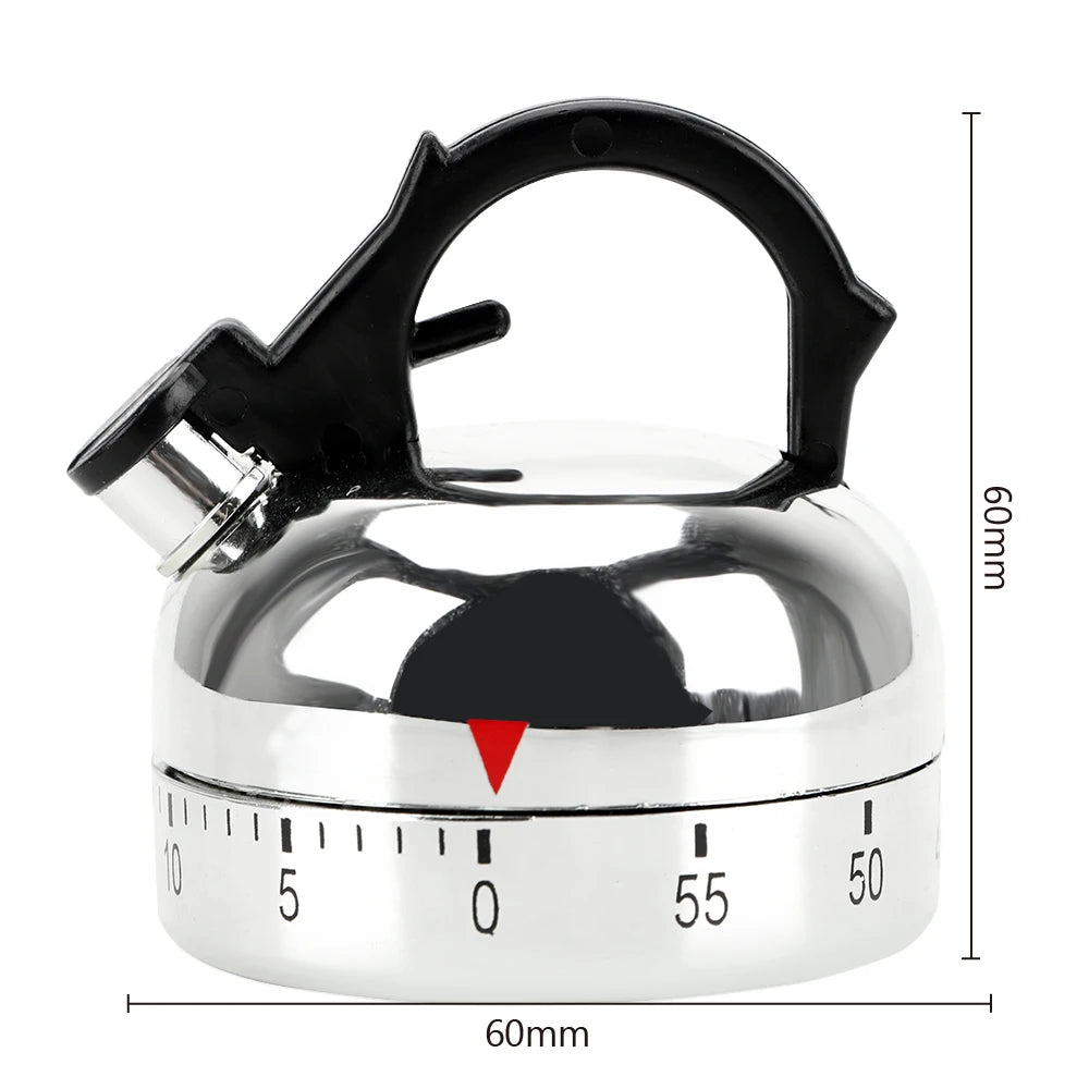 Retro Tea Kettle Kitchen Timer - 60 Minute Countdown Alarm - photo 6