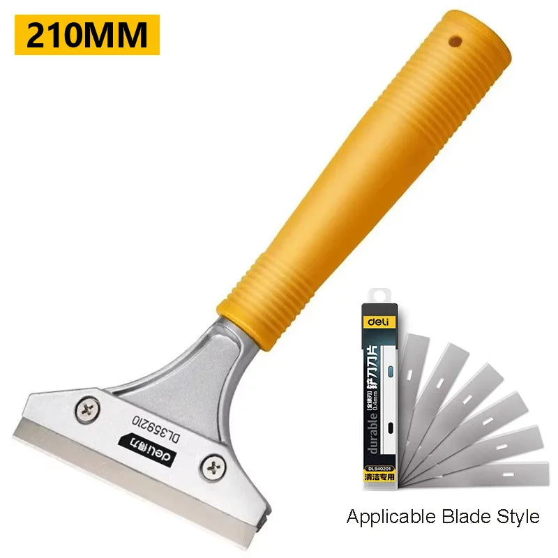 Deli Portable Cleaning Knife Cleaning Shovel Cutter Glass Floor Tiles Scraper Blade Seam Removal Household Kitchen Hand Tool