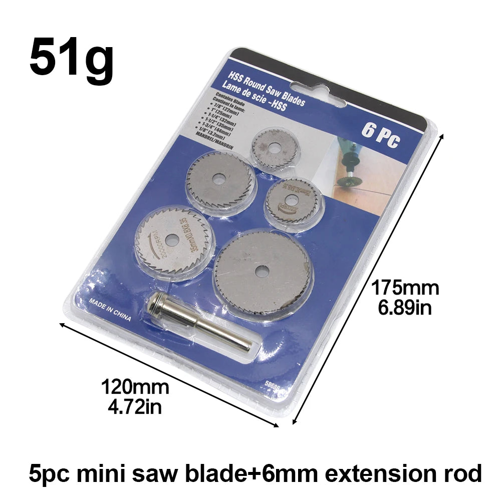 3.2mm/6mm connecting rod hand drill circular saw blade micro electric grinder accessory plastic woodworking metal cutting tool