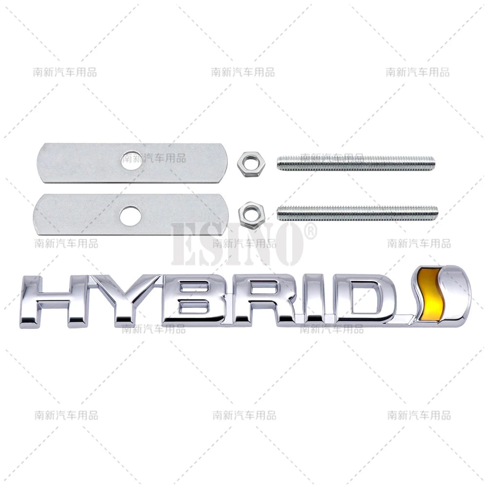 Car Styling Hybrid 3D Grill Rear Trunk Fender Metal Chrome Zinc Alloy Emblem Badge for Toyota RAV 4 Prado Camry Corolla Yaris