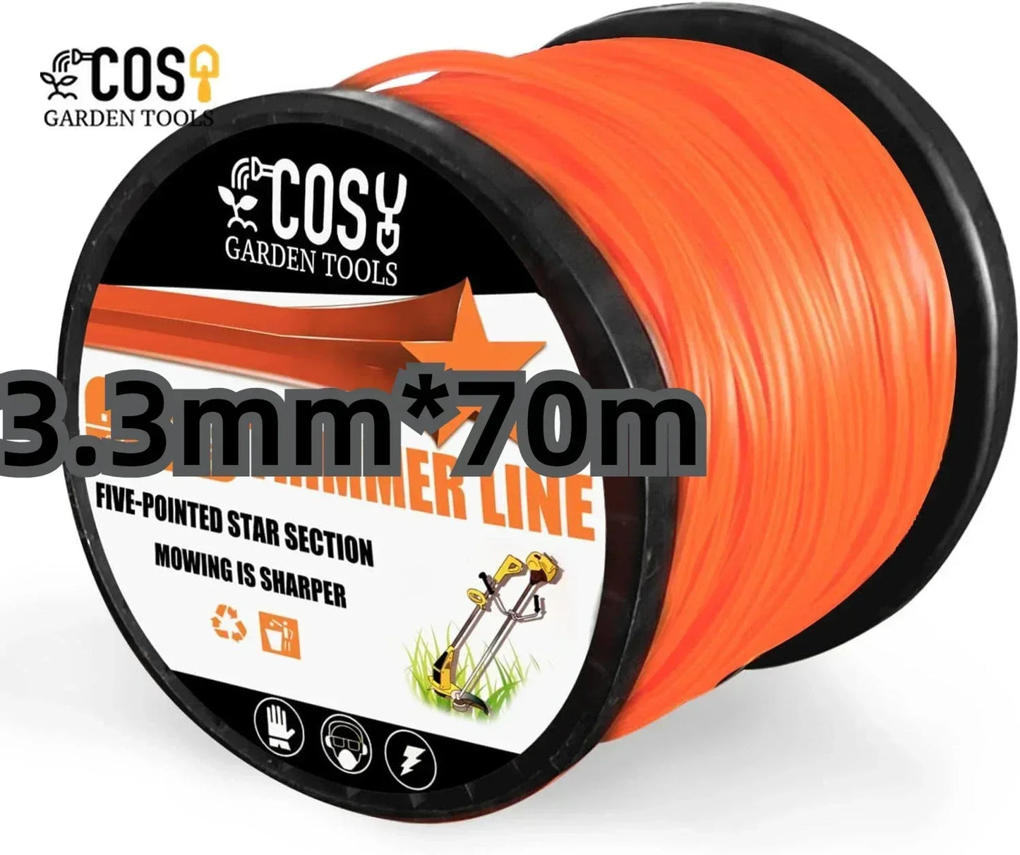 3.0mm/4.0mmBrush Cutter Sharp Rope Grass Mower Pentagram Nylon Mowing Trimmer Line Trimmer Head String Grass Trimmer Roll Line