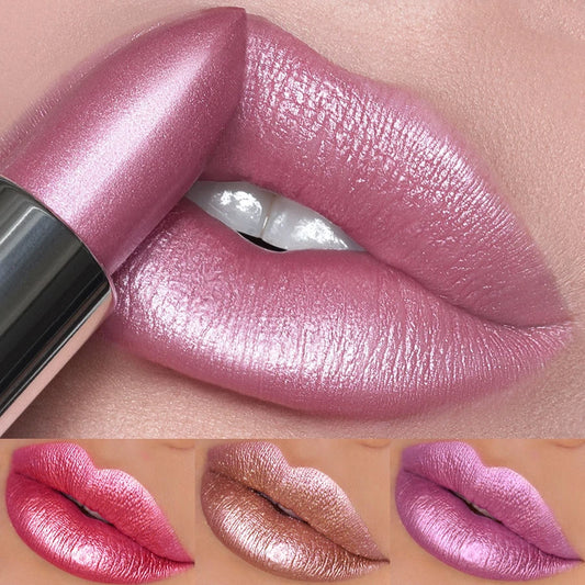 Hydrating Glitter Lipstick - 19 Pigmented Shades & Metallic Shine - photo 2