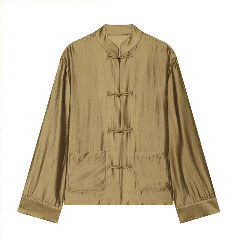 Sleeveless Rope-Knot Satin Shirt — Women's Chic Casual Top