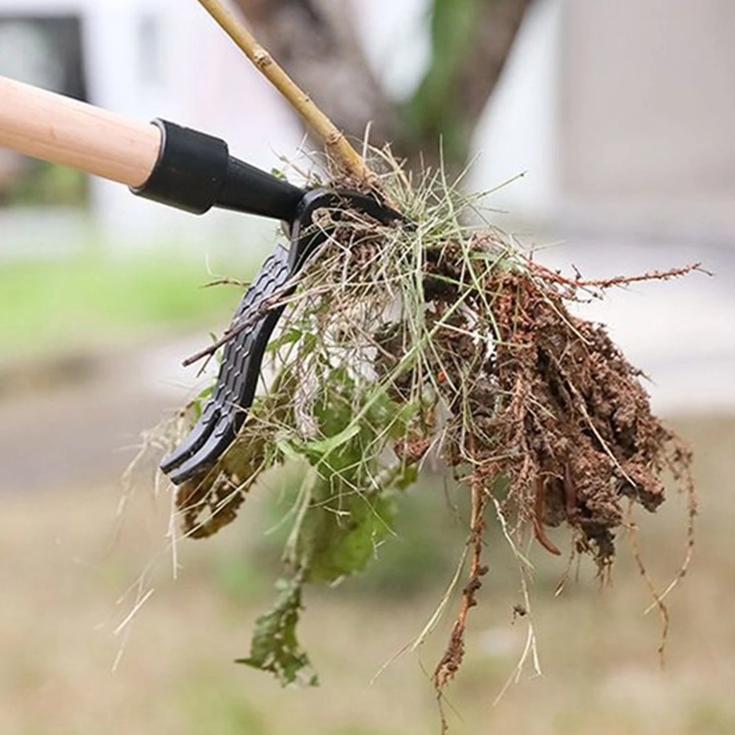 Standing Weed Puller Head — Garden Lawn Root Remover Weeder