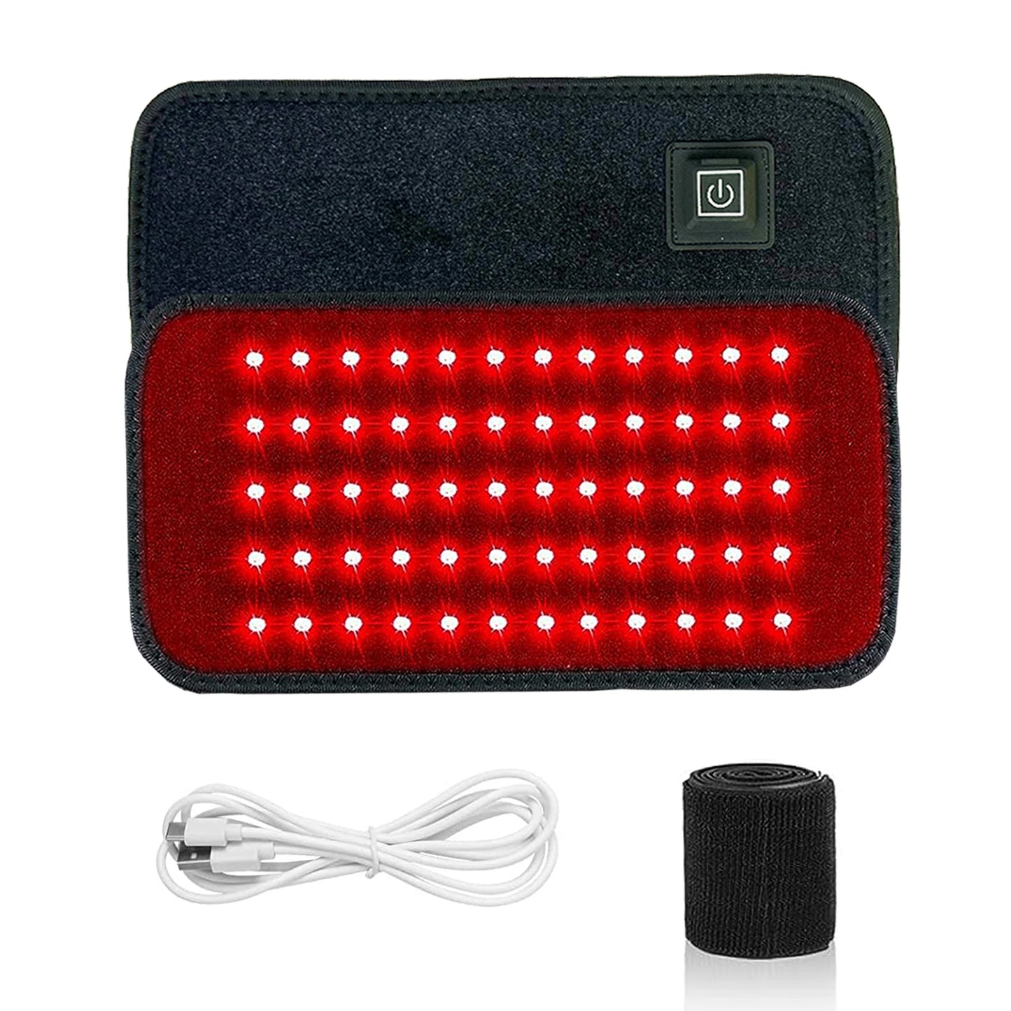 60 LEDs Red&Infrared Light Therapy Belt 850nm 660nm Back Burn Fat Wrap Slimming Machine Waist Heat Pad Full Body