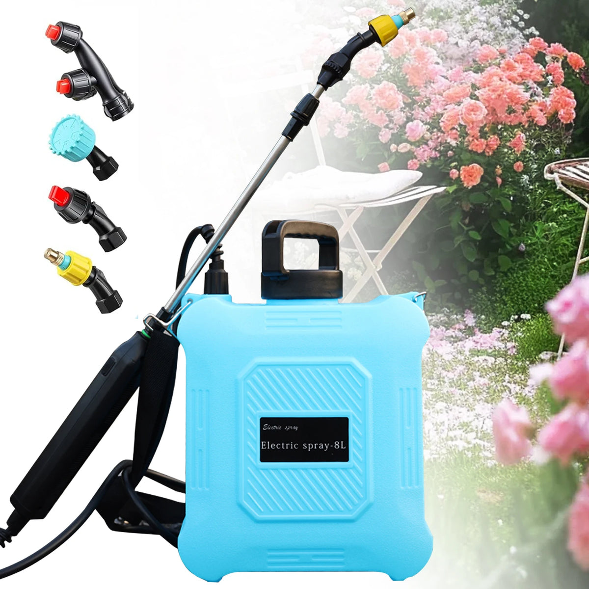 2026 Upgrade Electric Sprayer with Handle Retractable Wand Portable Multi-purpose Garden Sprayer for Farms Orchard Lawns Gardens