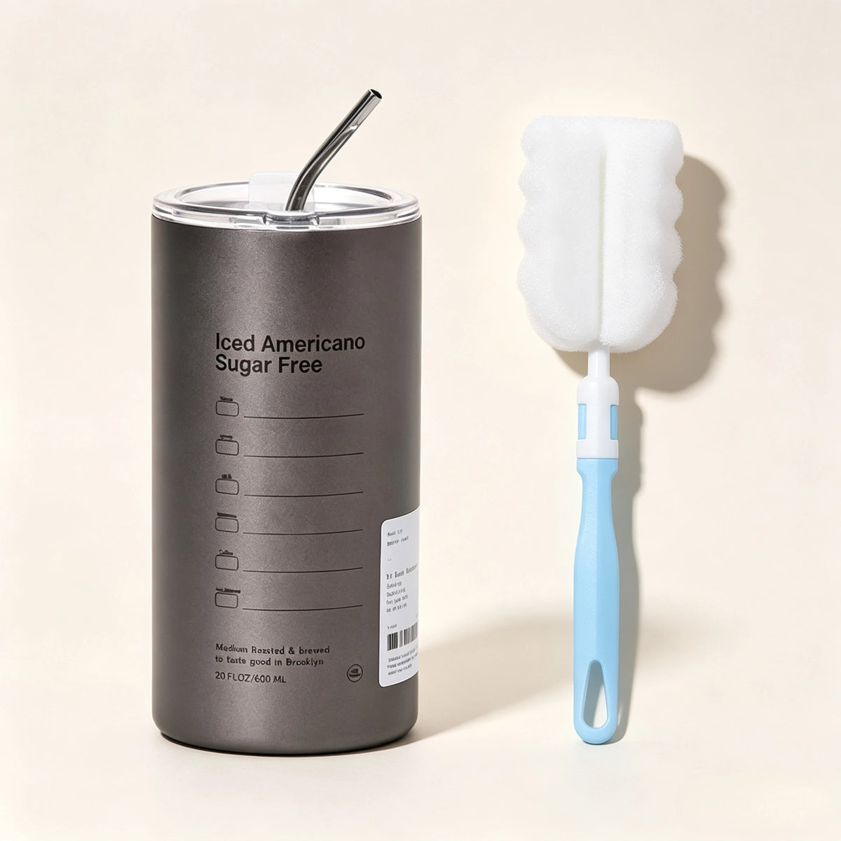 600ml Stainless Steel Thermos Cup with Straw - Insulated Coffee Mug - photo 12