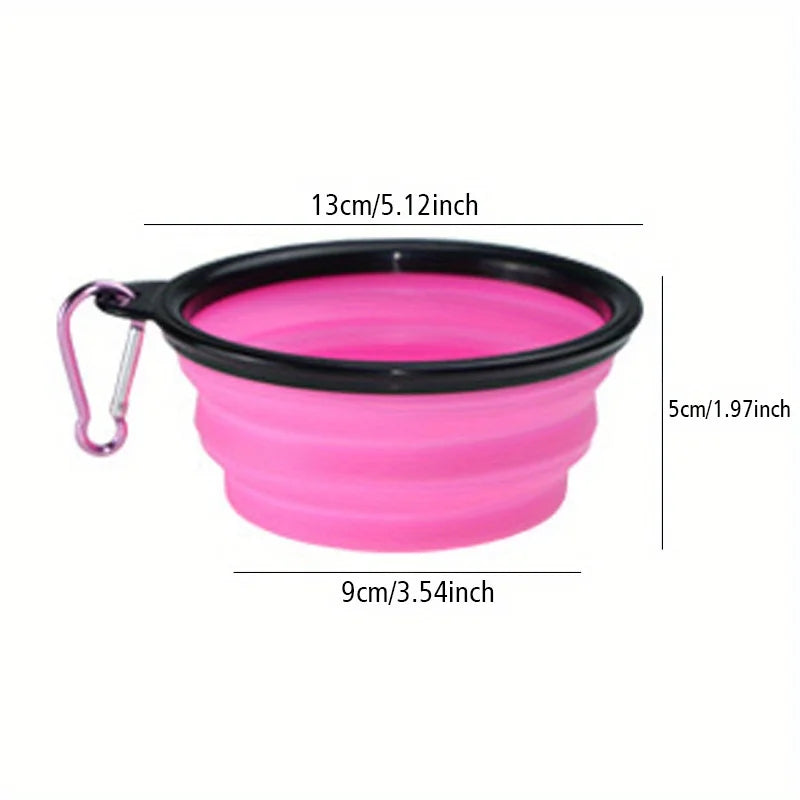 Collapsible Silicone Dog Bowl - Portable Travel Water Bowl