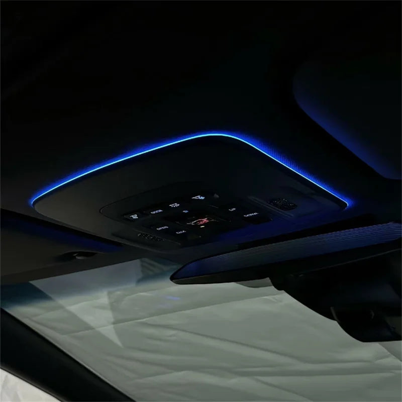 Car LED Roof reading light Interior Decorative Lamp Atmosphere Ambient Light Ice Blue For Toyota Camry 2018-2023