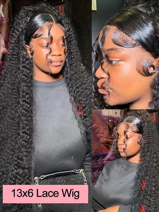 40 Inch Water Wave HD Lace Front Wig - Deep Wave Human Hair
