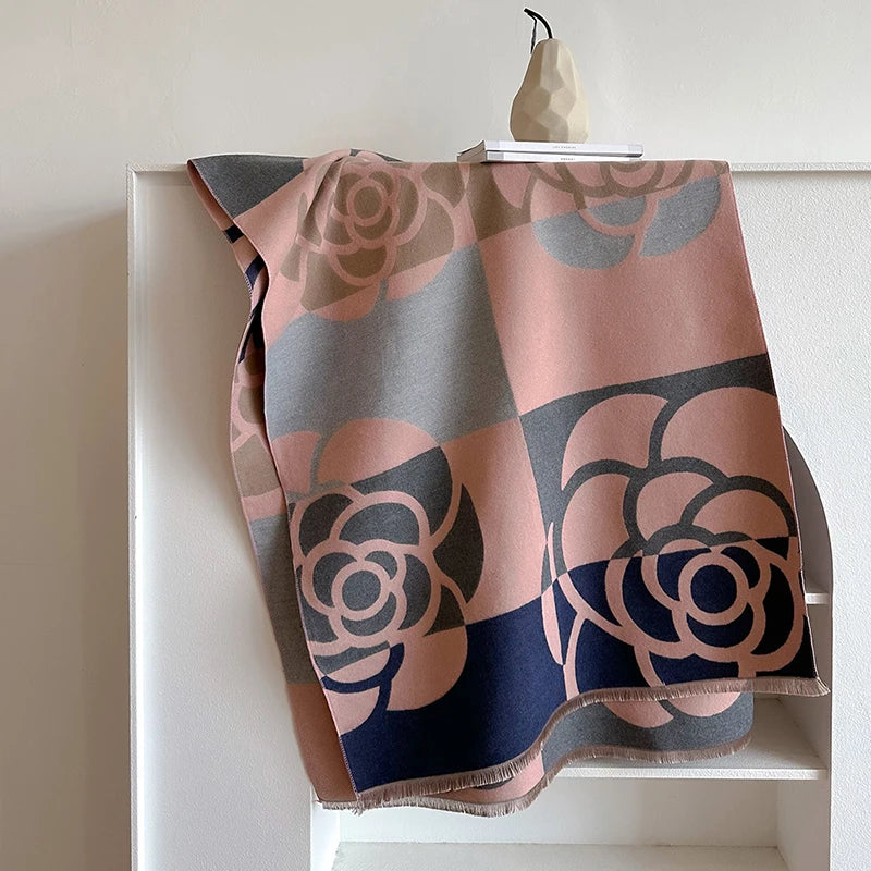 Women's Thick Blanket Stole - Cashmere-Feel Pashmina Winter Wrap - photo 9