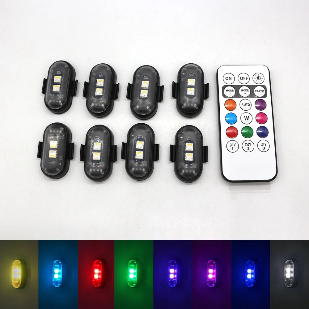 Car LED Warning Light – Rechargeable Wireless Multifunctional Safety Light with Remote Control