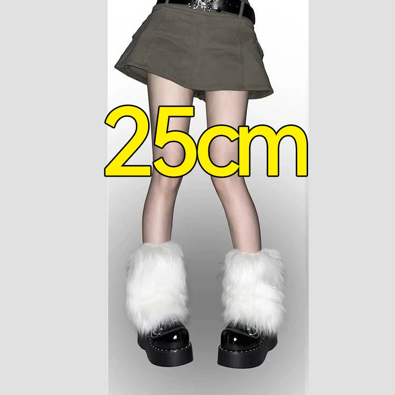 Women's Faux Fur Leg Warmers, Knee Length