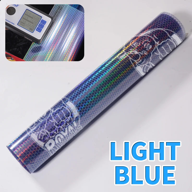 Car Motorcycle Vinyl Wrap Foil Laser Honeycomb Headlights Taillight Tint Film Modify color changing stickers Car styling