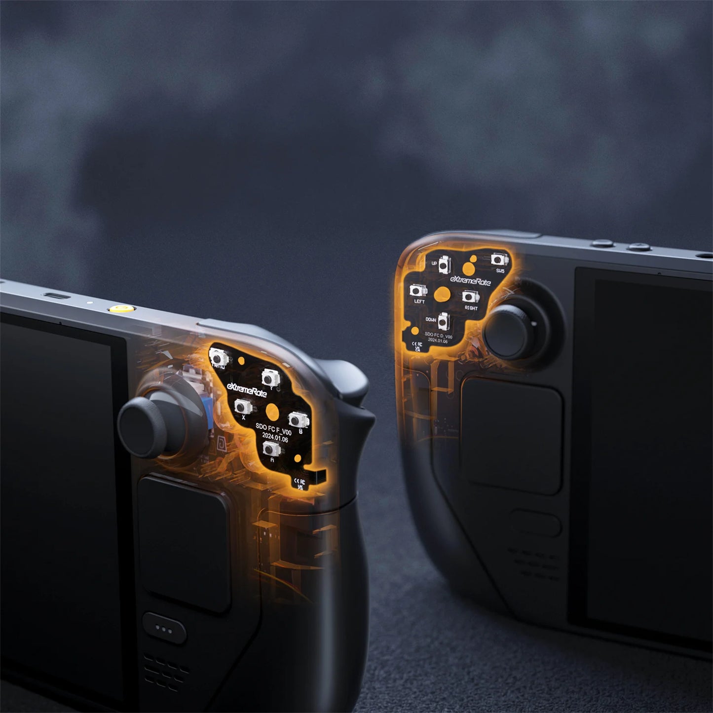 eXtremeRate Face Clicky Kit for Steam Deck OLED Handheld Console, Dpad View A B X Y Menu Keys Face Buttons Mouse Clicky Kit