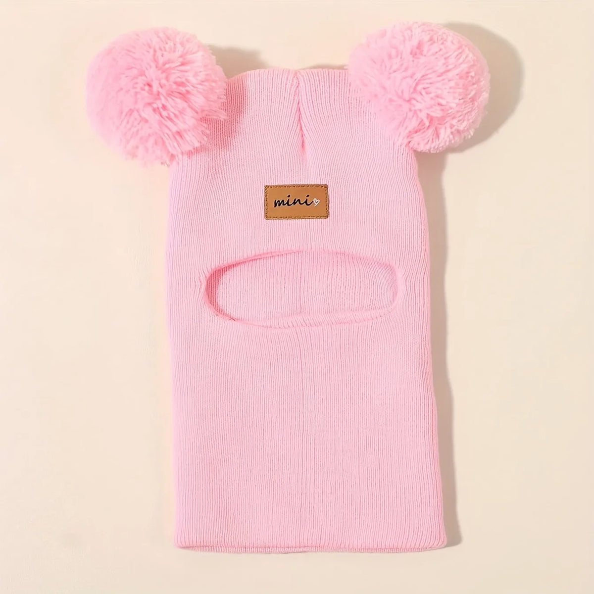Baby Bear Knit Balaclava Hat - Pom Pom Ear Covering Beanie - photo 11