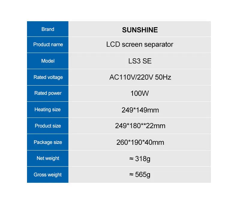 SUNSHINE LS3 SE 11 inches LCD Screen Separator Multifunctional Disassembly for Phones, Watches, and other Devices Repair Tools