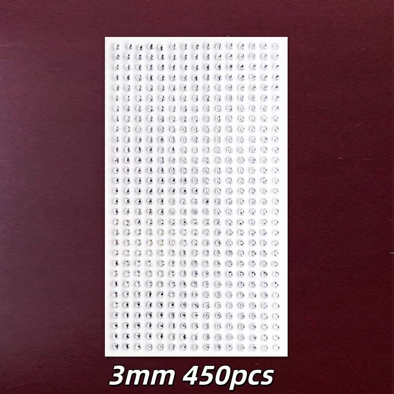 2mm Facial Gem Hair Gem Sticker Eyebrow Gem Sticker Diamond Sticker Concert Look Face Gems