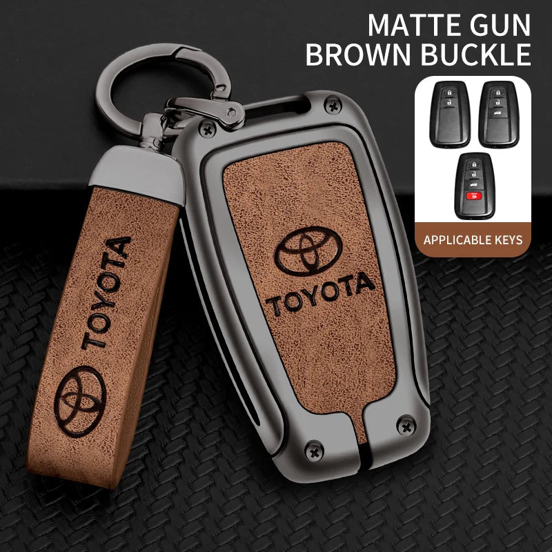 Car Key Case Bag Cover Shell For Toyota CHR Prado 2017 2018 Prius Camry Corolla RAV4 2017 2018 2019 2020 Protector Accessories