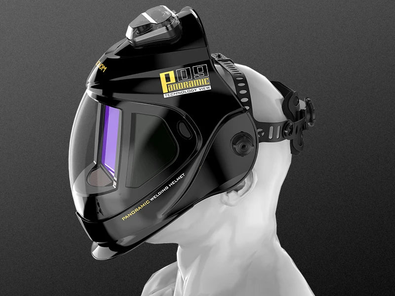 TOOLIOM Auto Darkening Welding Helmet with Light 1/1/1/1 Large Viewing 4.31" x 3.81" True Color Welding Mask Shade