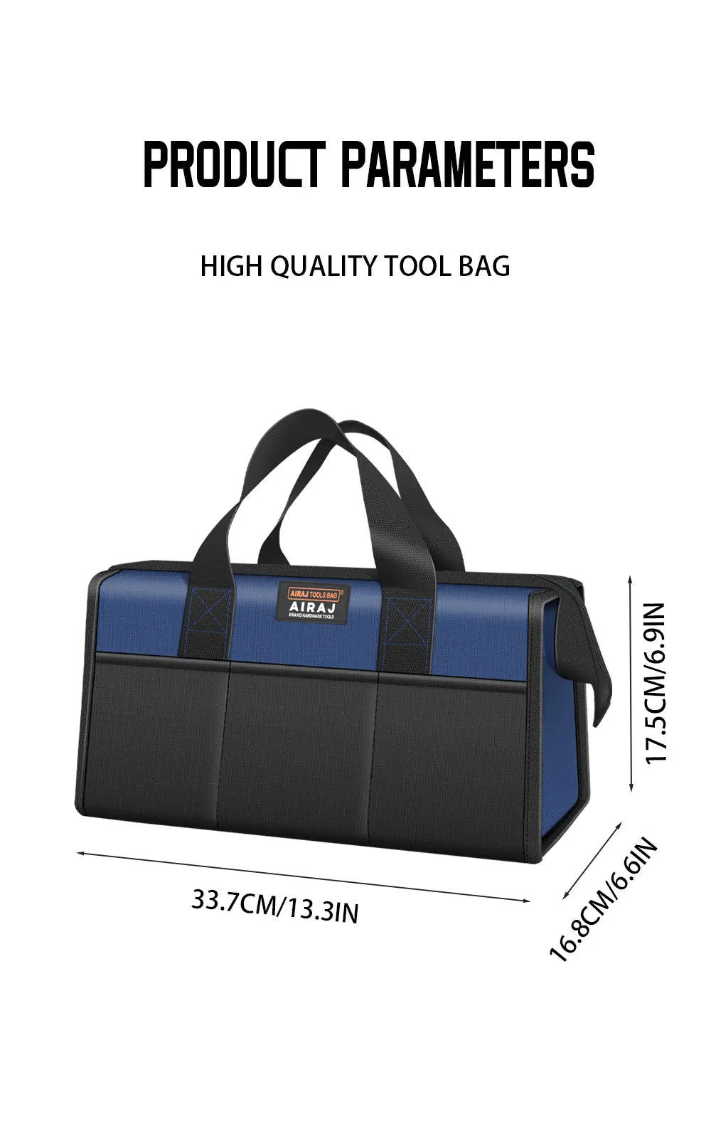 AIRAJ Multifunctional Tool Bag Electric tool storage bag for electricians Waterproof Wear-Resistant Large Capacity Hand Bag