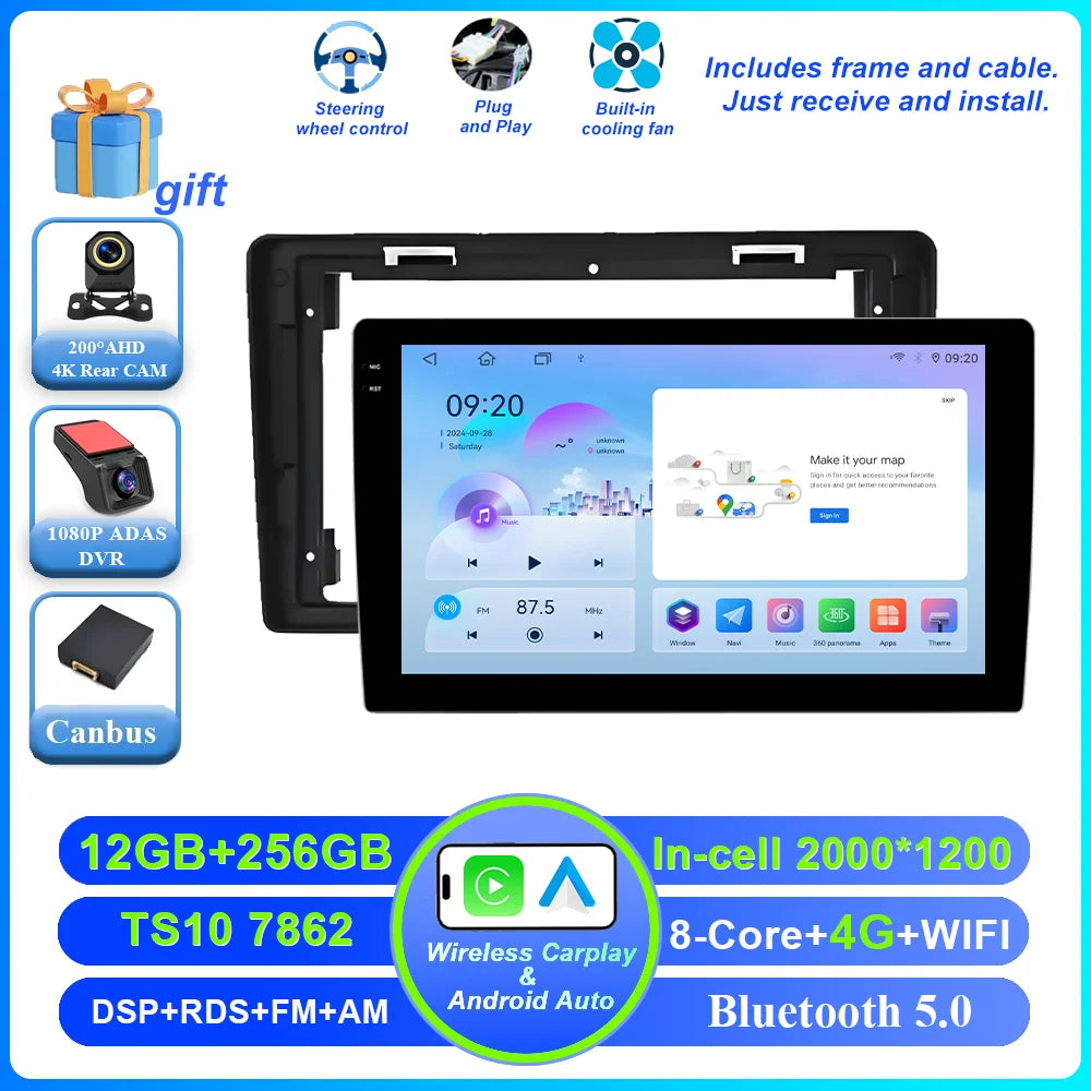 Car Android 15 Radio Stereo For Citroen Berlingo B9 Peugeot Partner 2008 - 2019 wireless CarPlay Android Auto No 2 din 2din DVD