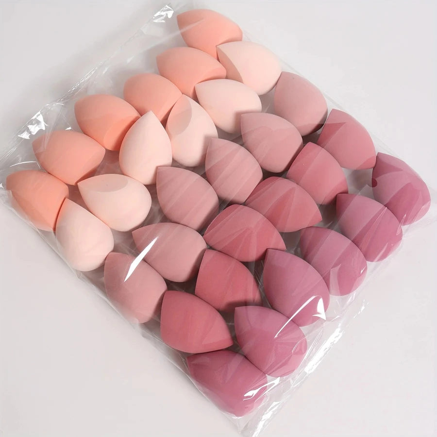7Piece/18Piece Makeup Sponge Set, Suitable for Liquid BB Cream Powder Application, Makeup Egg Dry Wet Dual-Use Powder Puff