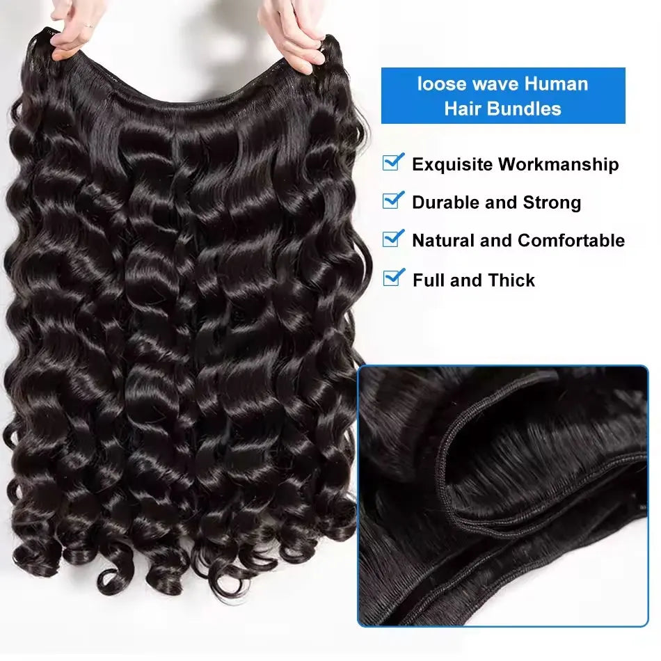 Loose Wave Human Hair Bundles 30-40 Inch - 3, 4 or 5 Bundles - photo 5
