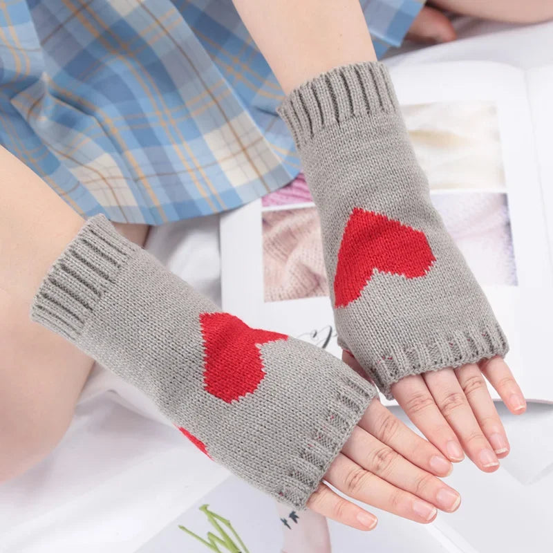 Women's Knit Half Finger Gloves - Y2K Style Fingerless Mittens - photo 18