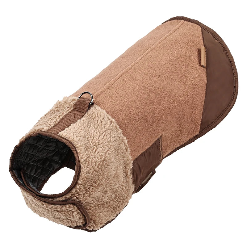 Sherpa Lined Dog Coat - Suede-Look Winter Jacket for Small Dogs - photo 10