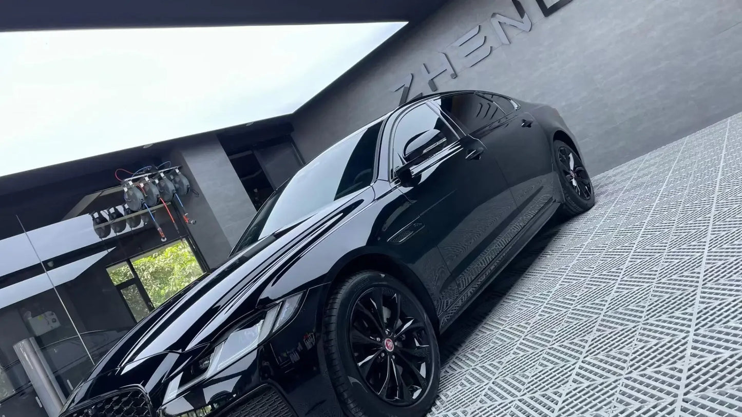 Premium PET Gloss Black Vinyl Wrap Film Car Stickers Foil Air Release Channels For Auto Roof Wing Pillar Motorcycle Decal