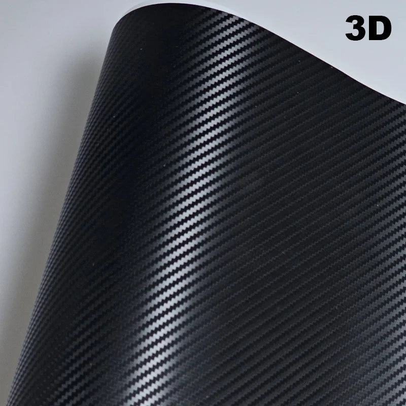 Carbon Fiber Car Body Film Black Vinyl Auto Wrap Sticker Matte Glossy Motorcycle Protective Film 6D 5D 4D 3D Vehicle Cover Foil