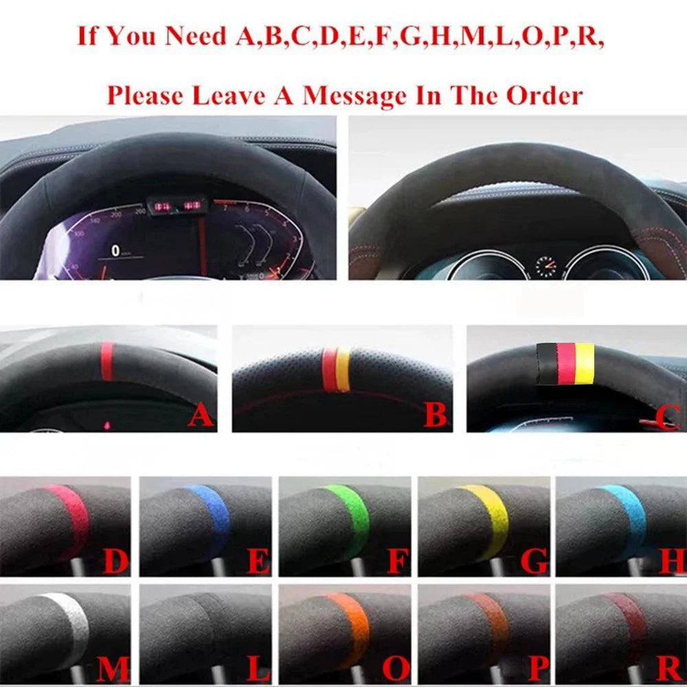 Customized Car Steering Wheel Braid Cover Leather For Toyota Avalon Camry 2018-2019 Crown 2018-2019 Corolla 2018-2020 RAV4 2019