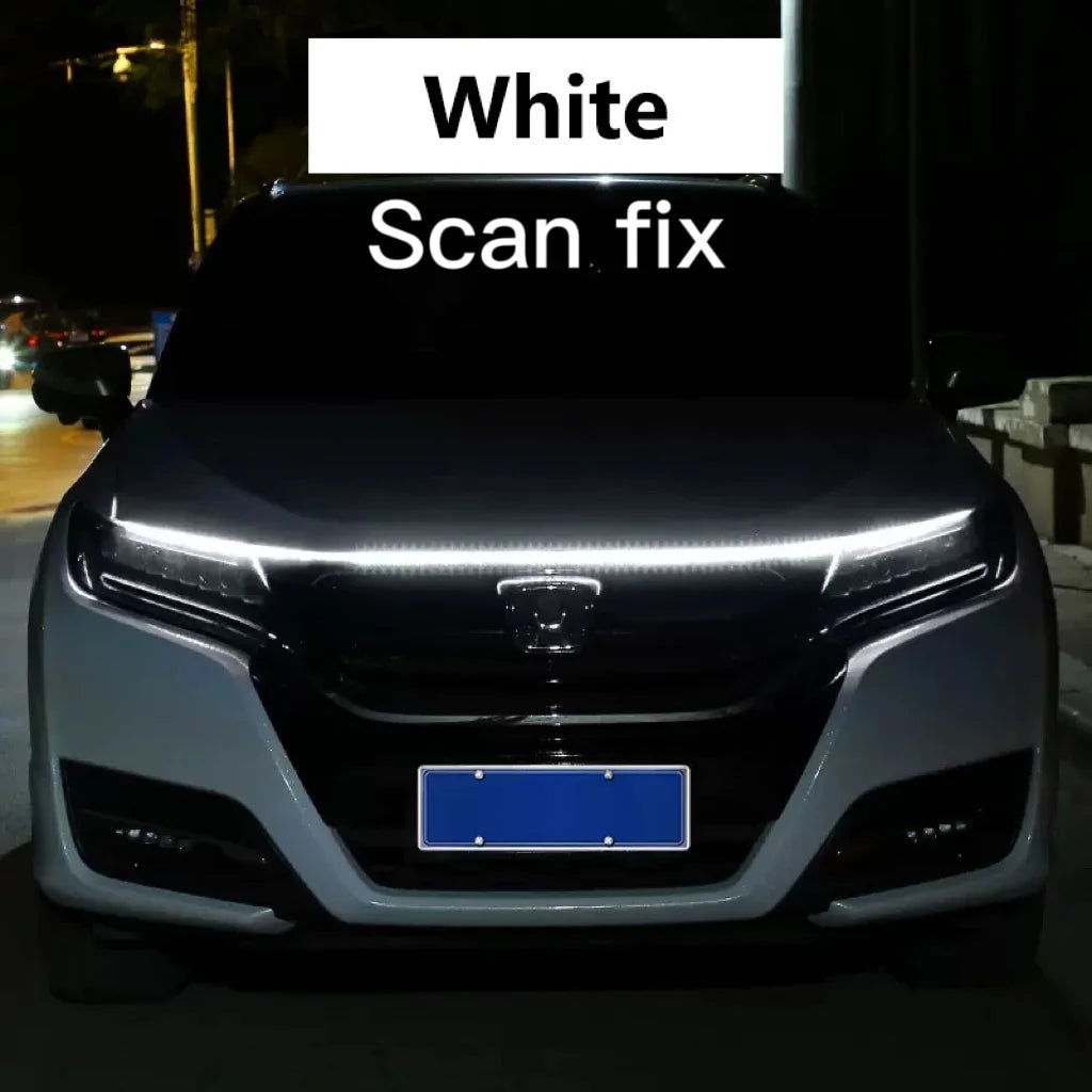RXZ LED Daytime Running Light – Car Hood Decorative DRL Ambient Lamp 12V Scan Start Effect