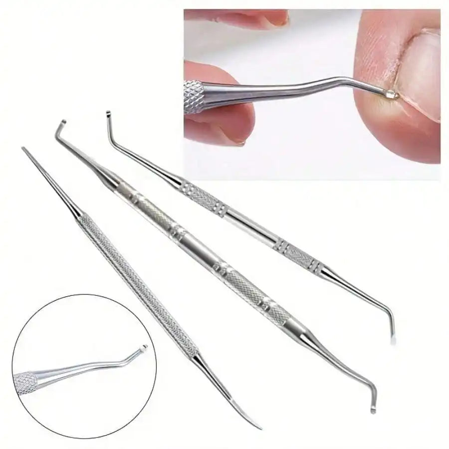 3pcs Nail Stain Removal Tool, Multifunctional Nail File, Pedicure Tool Beauty File, Ingrown Toenail Tool Pedicure Nail Cleaner