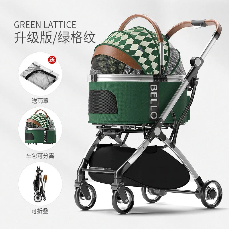 Foldable Pet Trolley Stroller - Large Breed Travel Carrier – photo 10