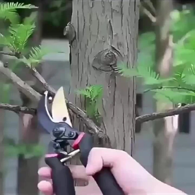 Heavy-Duty Garden Pruning Shears — Anti-Slip Bypass Hand Pruner