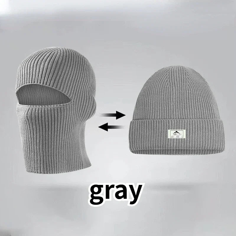 2-in-1 Knit Beanie Balaclava - Full Face Ski Hat - photo 9
