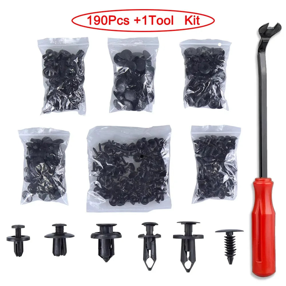 6 Size Auto Fastener Clips Vehicle Retainer Rivet Door Fender for Auto Body Bumper Push Rivet Clips