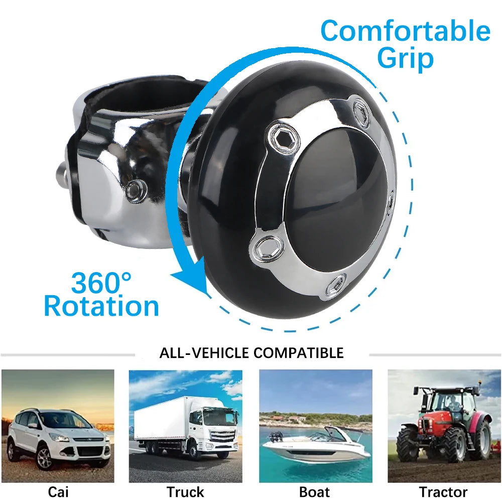 Steering Wheel Booster Car Turning Steering Wheel Ball Handle with Spinner Knob Rotating Steering Wheel Spinner Knob