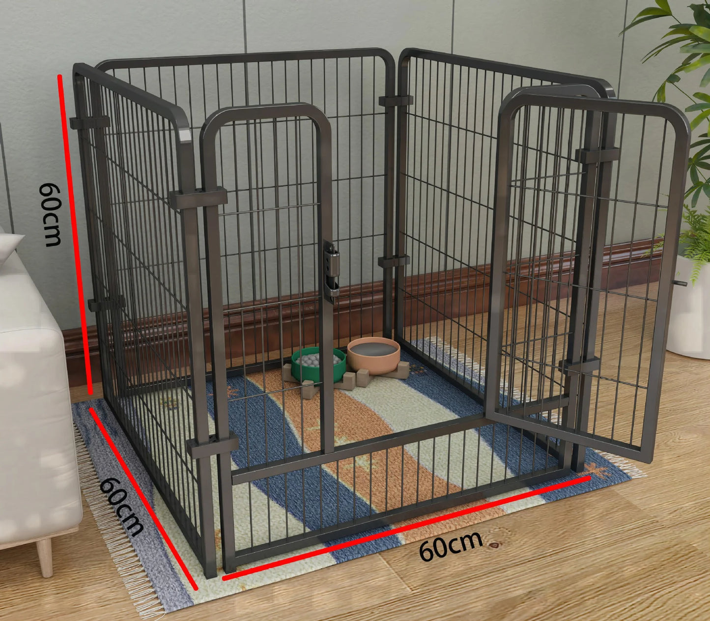 4/6 Panel Foldable Dog Fence Playpen – Heavy-Duty Puppy Exercise Kennel for Dogs, Cats & Rabbits | Indoor & Outdoor