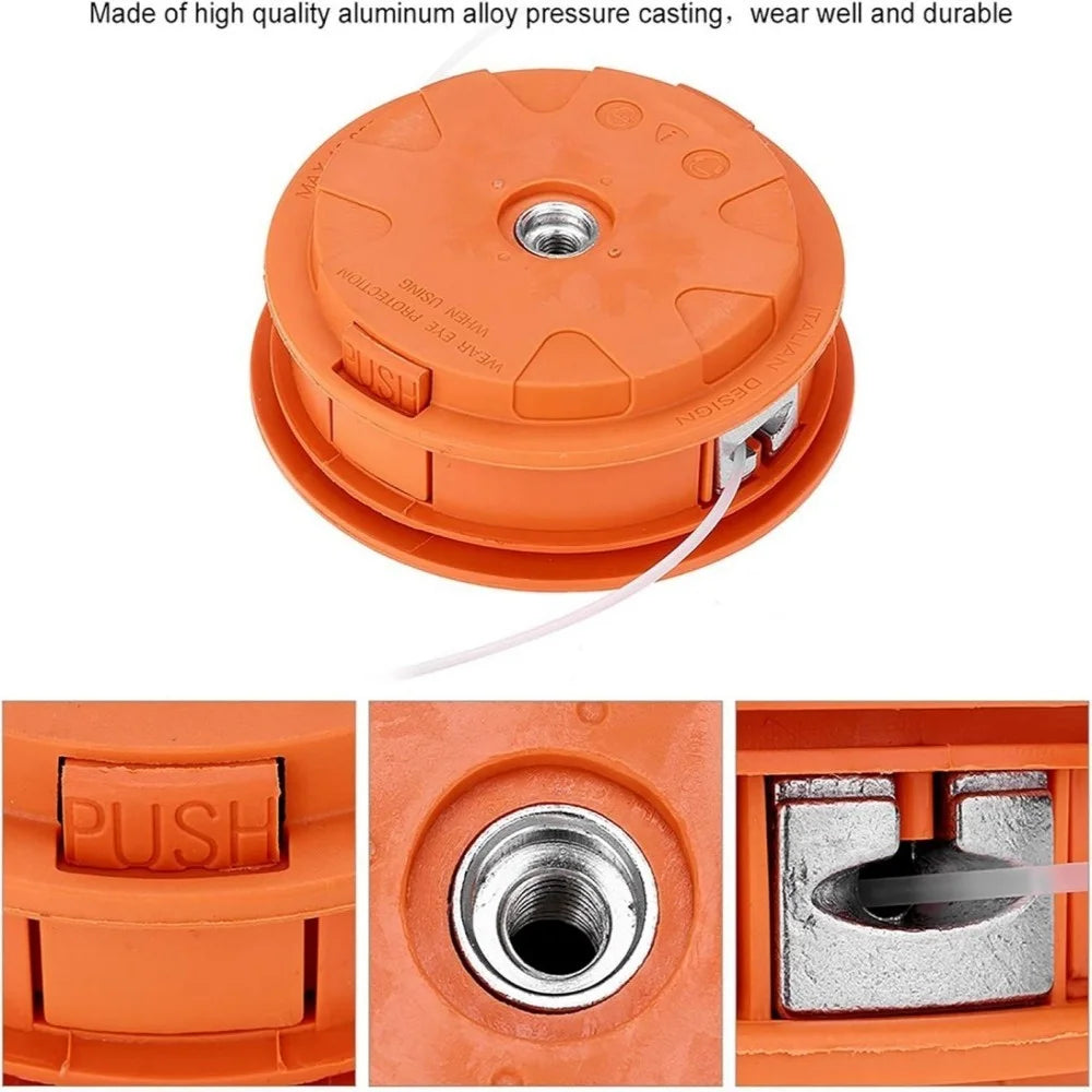 No-Disassembly Automatic Line Feeding Trimmer Head Universal Grass Cutter Parts Brush Cutter Head Weeding Head