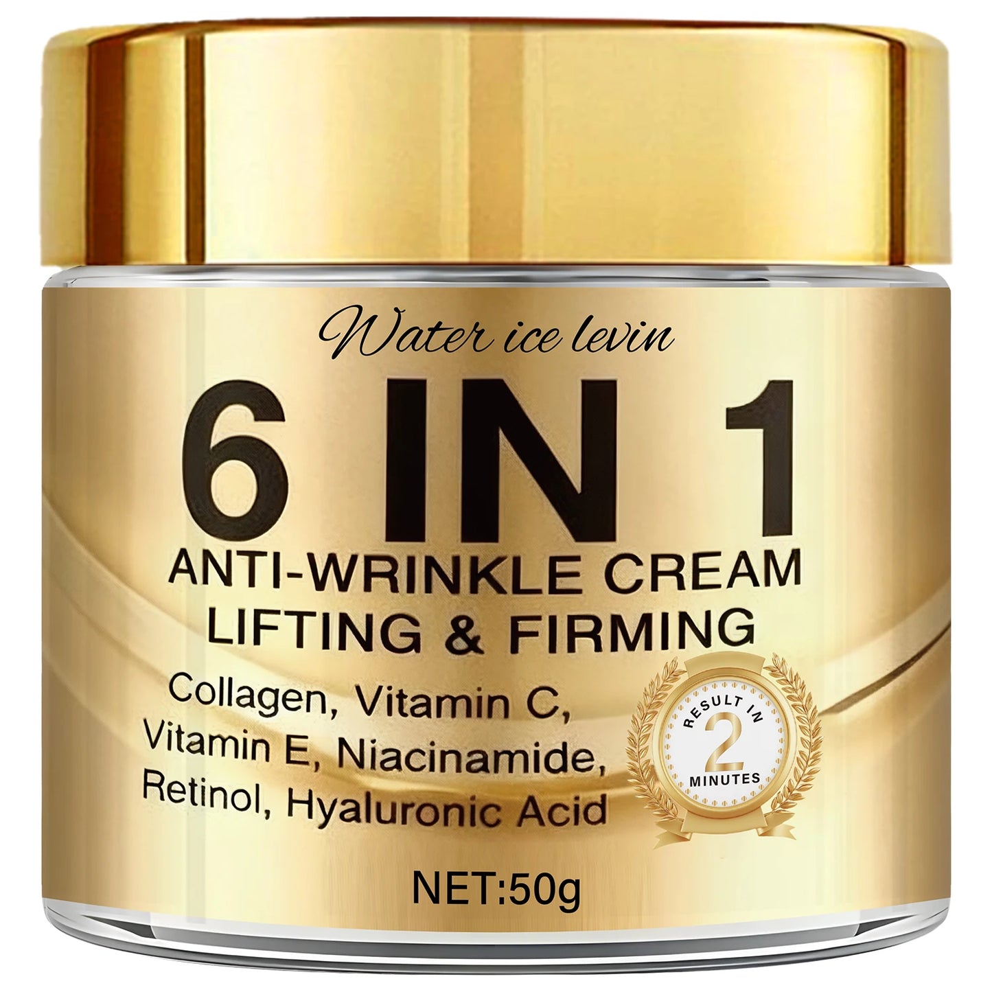 Water Ice Levin 6-in-1 Anti-Wrinkle Face Cream 50g – Collagen, Retinol & Hyaluronic Acid | Lifting, Firming, Whitening & Acne Control | CPNP Certified