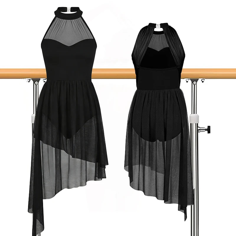 Women's sleeveless flowy lyrical dress