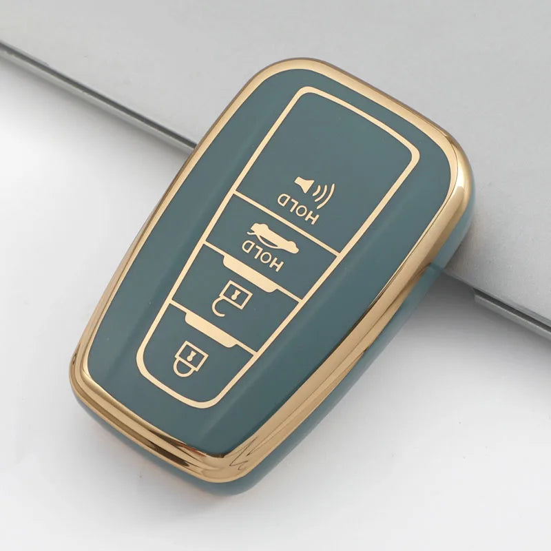 2/3/4 Buttons for Toyota Camry CHR Corolla RAV4 Avalon Land Cruiser Prado Prius 2017 - 2022 TPU Car Key Case Cover Fob Keychain