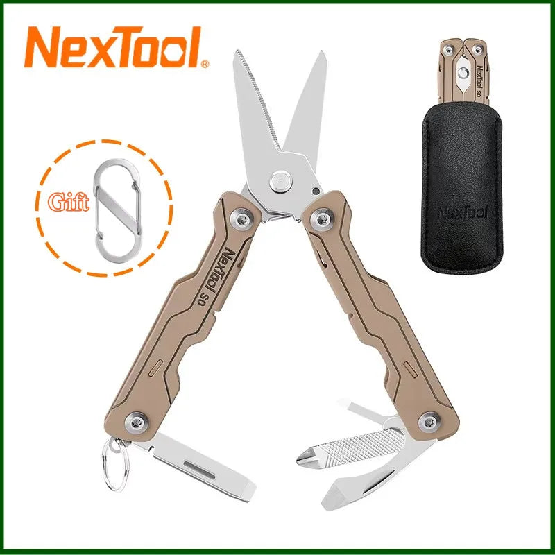 NexTool 8 In 1 Mini Sailor Scissors S0 Micro Keychain Multitool Screwdriver Portable Pocket Folding EDC Tool for Travel