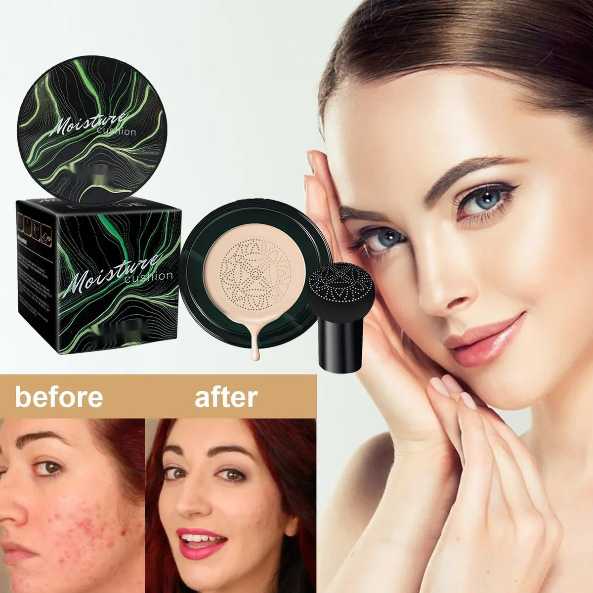 Moisturizing Waterproof CC Cream Foundation with Applicator
