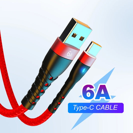 USB C Cable 66W 6A Fast Charging Nylon Braided 1m/2m/3m iPhone